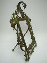 Load image into Gallery viewer, Antique 1890s Art Nouveau Decorative Arts Brass Frame Scrollwork Flowers Easel
