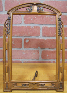 Antique Art Nouveau Flower Frame picture mirror artwork cast iron Decorative Art