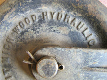 Load image into Gallery viewer, WOOD HYDRAULIC HOIST &amp; BODY Co DETROIT MICH Old Cast Iron Tackle Pulley Tool
