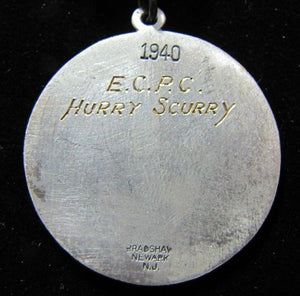 1940 CANOE ECPC HURRY SCURRY Sports Medallion Medal Bradshaw Newark