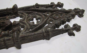 Antique CHURCH Marker Plaque Exquisite MAIDEN CROSS CHALICE Cast Iron Ornamental