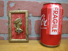 Load image into Gallery viewer, Antique Brass Beautiful Maiden Flowers in Hair Decorative Arts Element Framed
