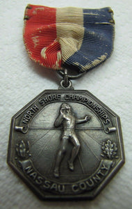 1943 NORTH SHORE CHAMPIONSHIPS NASSAU COUNTY 220 Yd Dash STERLING Medallion WW2
