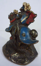 Load image into Gallery viewer, KNIGHT IN SHINING ARMOUR WARRIOR ON HORSEBACK Old Bookend Decorative Art Statue
