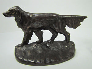 1920s GREENBLATT STUDIOS POINTER DOGS Bookends Decorative Art Statues Boston Ma