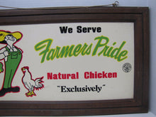 Load image into Gallery viewer, FARMERS PRIDE CHICKEN Old Advertising Sign Pennsylvania Farmer framed PA
