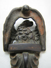 Load image into Gallery viewer, Antique 19c Cast Iron Eagle Door Knocker exquisite small ornate interior bathrm
