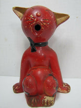 Load image into Gallery viewer, Vtg Mid Century Cat Incense Burner detailed kitty big belly mouth Retro Japan
