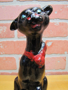 KRAZY KAT Cast Iron Cat Bowtie Figural Doorstop Decorative Arts Statue Kitty
