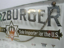 Load image into Gallery viewer, WURZBURGER HOFBRAU Antique Reverse on Glass Beer Sign A LUCHOW NY SOLE IMPORTER
