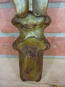 Antique Large Cast Iron Architectural Hardware Element Finial Decorative Art flt