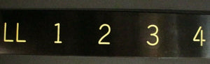 ELEVATOR LL - 1 - 2 - 3 - 4 Floor Indicator Sign Plaque Architectural Hardware