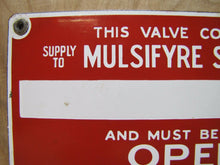 Load image into Gallery viewer, Old Porcelain MULSIFYRE System GRINNELL Co Providence RI Sign Industrial Fire
