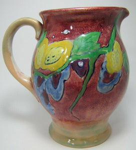 ROYAL DOULTON Flowers Pitcher Lovely Decorated Art Pottery England