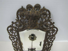 Load image into Gallery viewer, BRADLEY &amp; HUBBARD Antique Victorian Bevel Edge Mirror Triple Candle Holder B&amp;H
