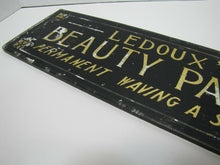 Load image into Gallery viewer, Old LEDOUX&#39;S BEAUTY PARLOR Reverse on Glass Sign Permanent Waving a Specialty
