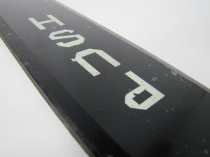 Antique 'PUSH' Bevel Edge Glass Door Push Plate Sign Old Architectural Hardware