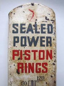 Orig 1950s Sealed Power Pistons Rings Advertising Thermometer sign made in USA