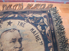 Load image into Gallery viewer, REMEMBER THE MAINE ADMIRAL DEWEY Old Tapestry Artwork Textile Decorative Arts
