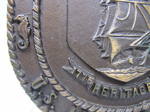 Commander Naval Surface Force U.S. Atlantic Fleet Plaque ornate copper Navy