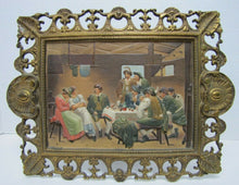 Load image into Gallery viewer, B&amp;H BRADLEY HUBBARD Antique TAVERN PUB Scene Hand Painted Decorative Arts Plaque
