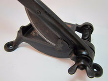 Load image into Gallery viewer, Antique Cast Iron Tobacco Cutter No 0 (zero) smaller hard to find w advertising
