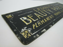 Load image into Gallery viewer, Old LEDOUX&#39;S BEAUTY PARLOR Reverse on Glass Sign Permanent Waving a Specialty
