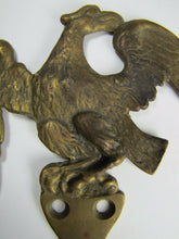 Load image into Gallery viewer, Old Brass EAGLE Hook Hanger Bracket Ball&amp;Ball Figural Architectural Hardware

