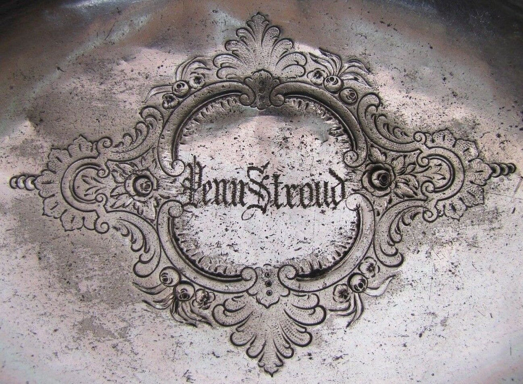 PENN STROUD Hotel Antique Advertising Compote Stroudsburg Pa Wilkens Silver Pl