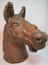 Load image into Gallery viewer, Vintage Cast Metal Horse Head Mold large ornate carousel toy industrial artwork
