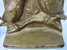Load image into Gallery viewer, Antique LOVE BIRDS Cast Iron Bookends Pair Birds Sitting Branch Decorative Arts
