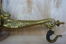 Load image into Gallery viewer, Vintage Brass Decorative Art Scale Balance Figural Dauphins Candearte Portugal
