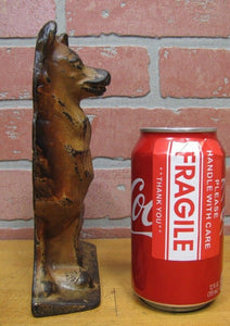 MALAMUTE c1930 CREATION Co Old Dog Cast Iron Doorstop Decorative Art Statue