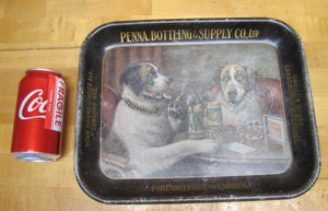 1910 PENNA BOTTLING & SUPPLY Tray SWALLOW BEVERAGES DOVE GINGER ALE PHILA CAMDEN