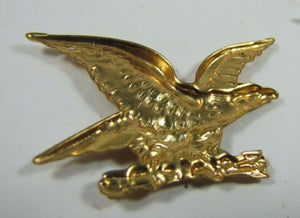 Old Brass EAGLES Decorative Ornamental Hardware Adornments Detailed Figural Pair