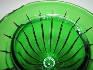 19c Green Glass Beehive String Holder Pat Apld For Country Store Counter Display