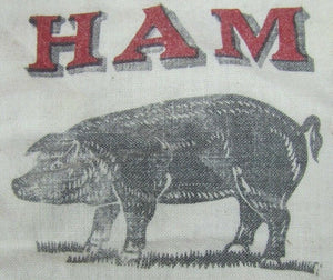 Old LUTER'S Genuine Smithfield Pepper Coated HAM Cloth Sack Bag Va Pig Hog Bbq
