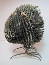 Load image into Gallery viewer, Vintage Folk Art Tin Owl wonderful ornate detailing snip cut bent tin artwork
