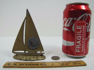 Old GRAND CANYON OF PA Pennsylvania Souvenir INDIAN SAILING SHIP Paperweight