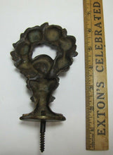 Load image into Gallery viewer, Antique Cast Brass Flower Roses Basket Urn Finial Architectural Hardware Element
