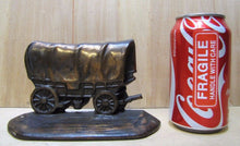 Load image into Gallery viewer, Antique Western Covered WAGON W.H. Howell Co Cast Iron Decorative Art Bookend
