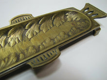 Load image into Gallery viewer, Antique Decorative Arts Brass Tray Leaves Ornate Card Tip Trinket Pen Rest
