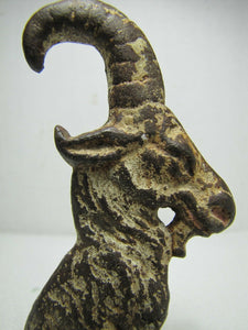 Antique Cast Iron Billy Goat Bottle Opener original old paint ornate detailing