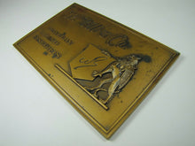 Load image into Gallery viewer, W BELL &amp; Co JEWELRY AND FINE GIFTS Old Solid Brass Store Plaque Ad Sign Griffin
