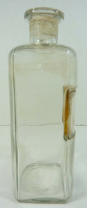 Antique Apothecary Bottle TINCT GUAIACI pat 1892 label glass drug store medicine