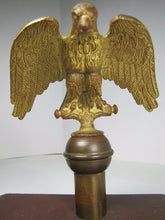 Load image into Gallery viewer, Antique Bronze EAGLE Finial Gold Gilt Decorative Architectural Hardware Element

