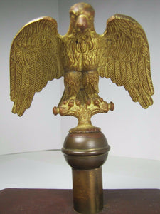 Antique Bronze EAGLE Finial Gold Gilt Decorative Architectural Hardware Element