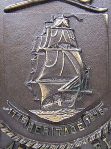 Commander Naval Surface Force U.S. Atlantic Fleet Plaque ornate copper Navy