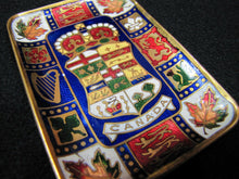 Load image into Gallery viewer, CANADA Old Souvenir Decorative Arts Tray Bronze Enamel Ornate Details RD 1903
