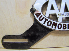 Load image into Gallery viewer, TRENTON AUTOMOBILE CLUB Old Porcelain License Plate Topper AAA New Jersey Fox Co
